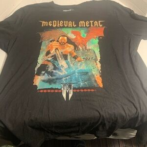 Wrestling WWE Medieval Metal Graphic T-Shirt